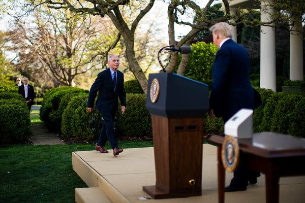 Dr. Anthony S. Fauci,  a regular at President Trump’s coronavirus briefings, has become a target of online conspiracy theorists after advocating social distancing rules.